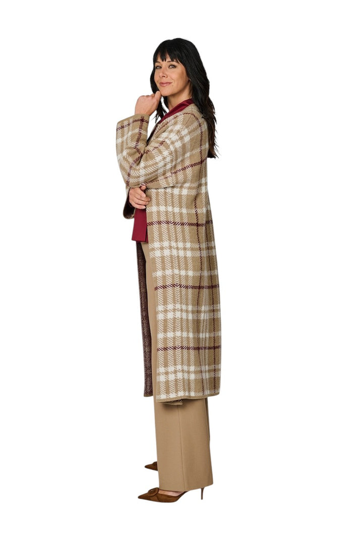 Natan Collection mantel jas dames camel MANUEL-CARREAUX 163