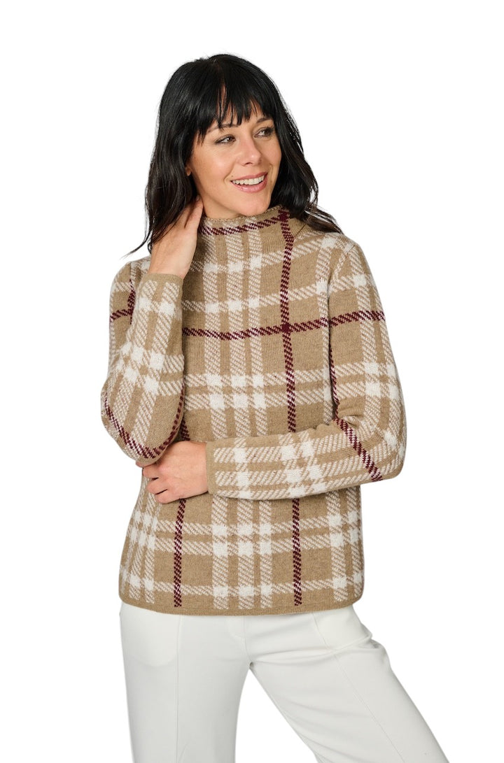 Natan Collection pull sweater ladies camel MUST-CARREAUX 163