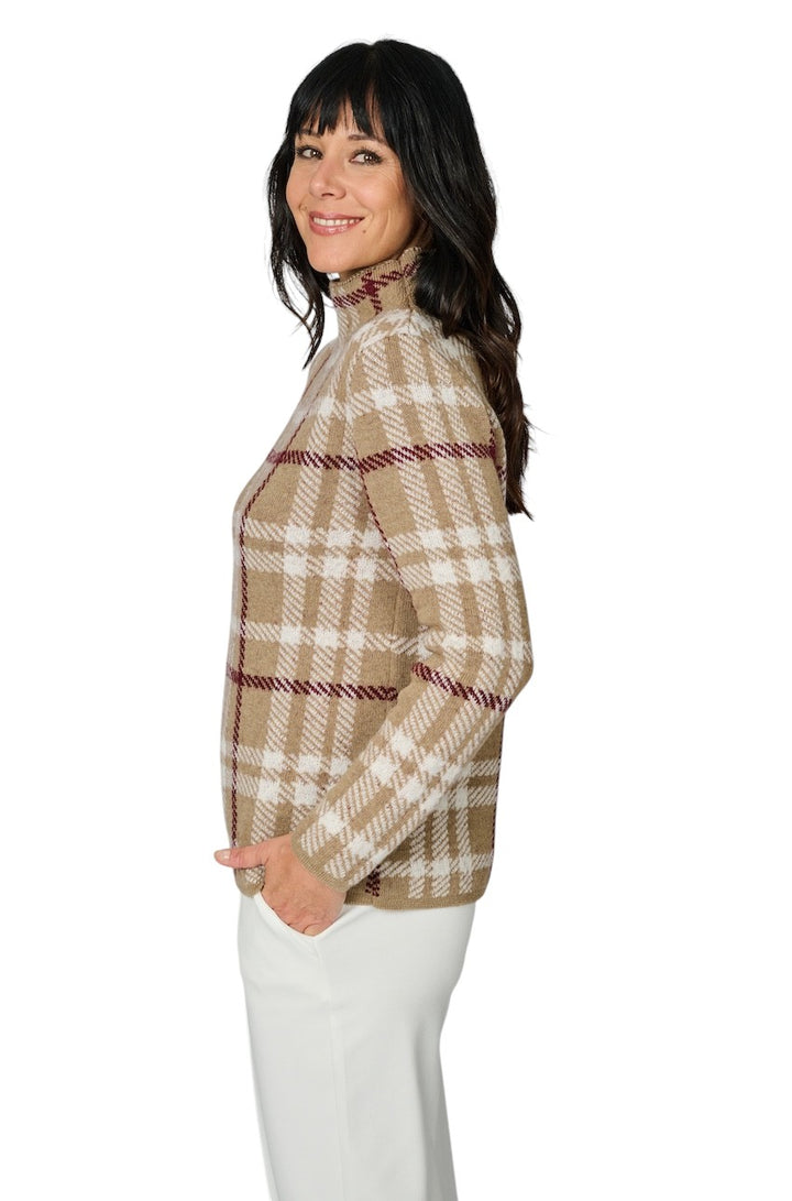 Natan Collection pull sweater ladies camel MUST-CARREAUX 163