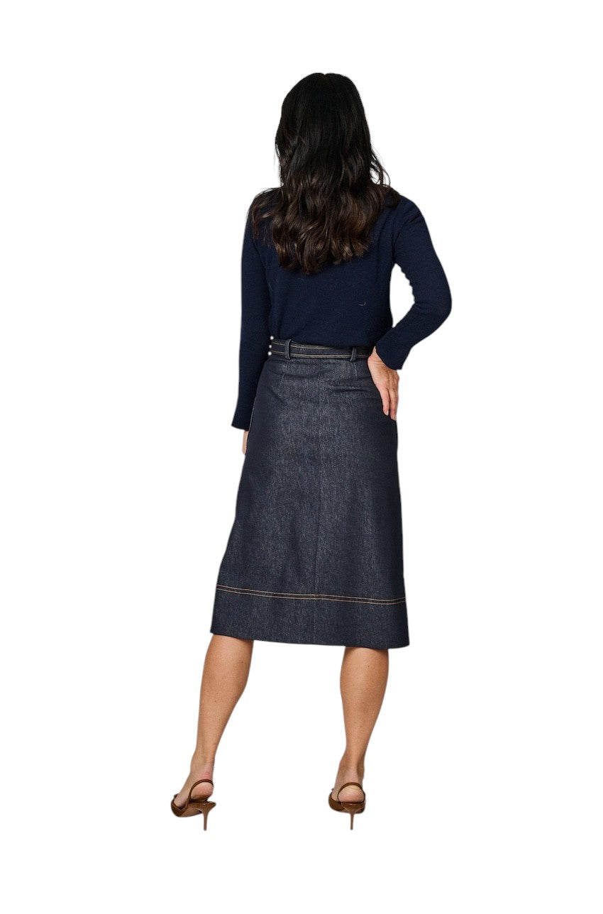 Natan Collection pull trui dames marine MIA-WOOLCASH 140.
