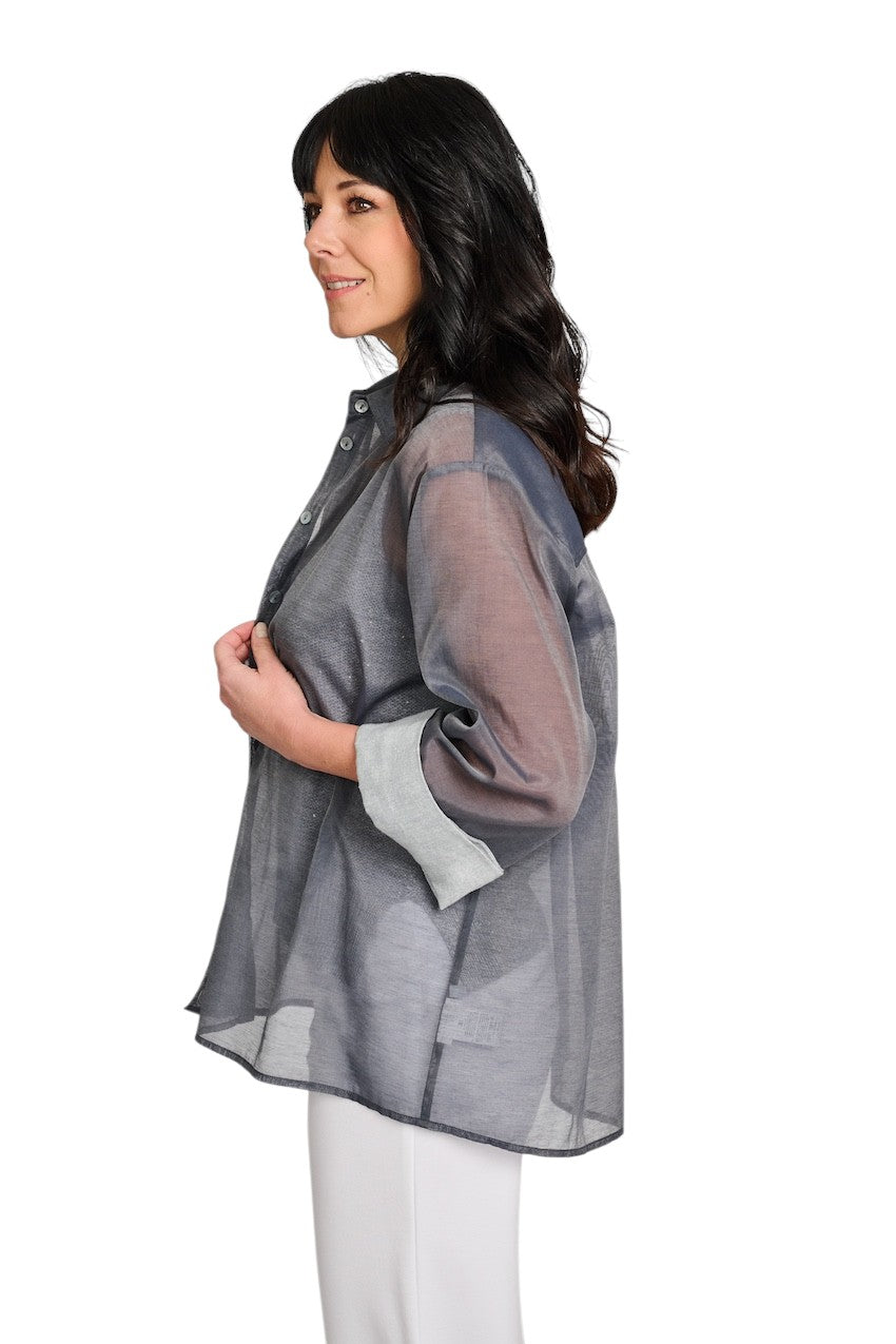 Panicale Cashmere blouse dames grijs D381427CAM 38D44B 0551