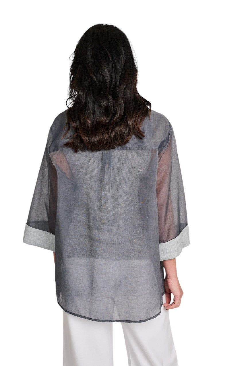 Panicale Cashmere blouse dames grijs D381427CAM 38D44B 0551