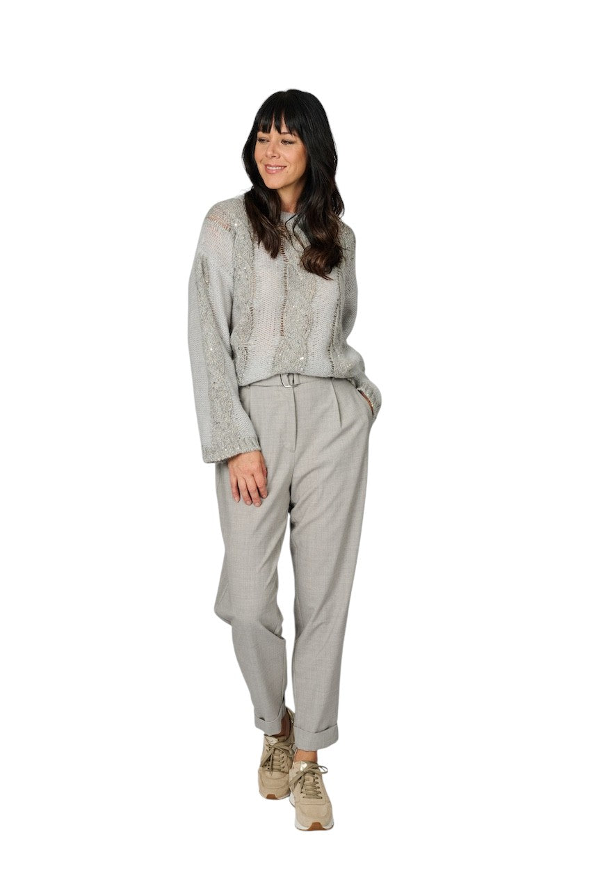 Panicale Cashmere broek dames grijs D370013PA 37D05B 0910