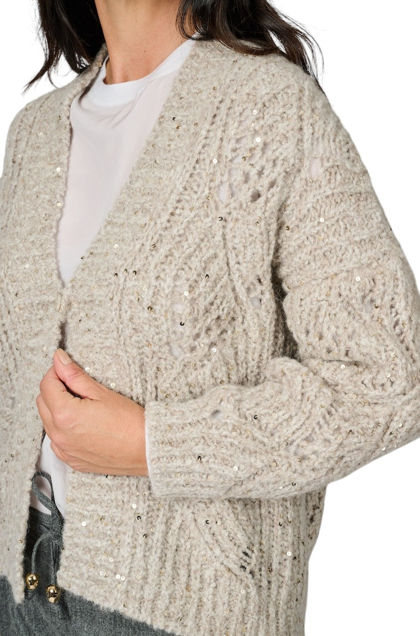 Panicale Cashmere gilet dames greige D370744C 37D20A 0221