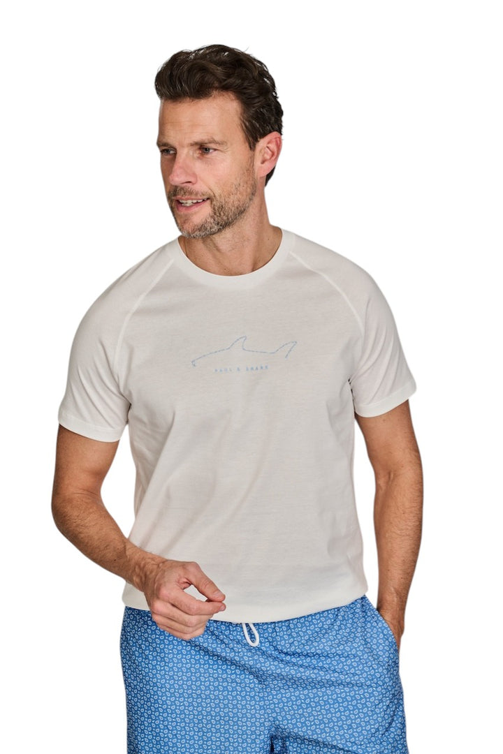 Camiseta Paul & Shark hombre blanca