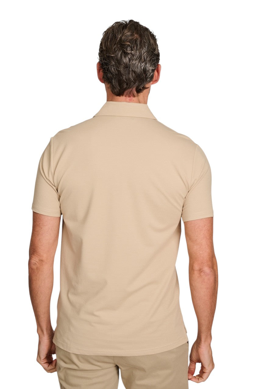 Peuterey polo shirt korte mouwen heren zand PEU5471 99012182 794