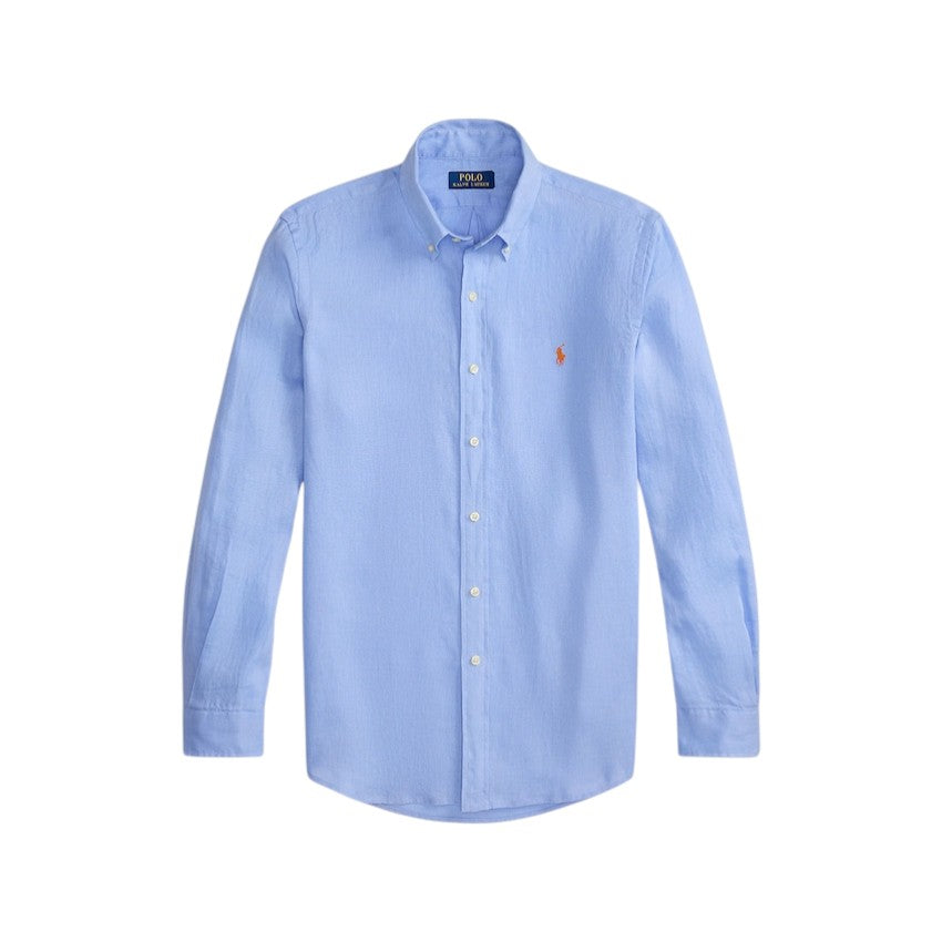 Polo Ralph Lauren Men hemd heren licht blauw linnen Custom slim fit 710966294509