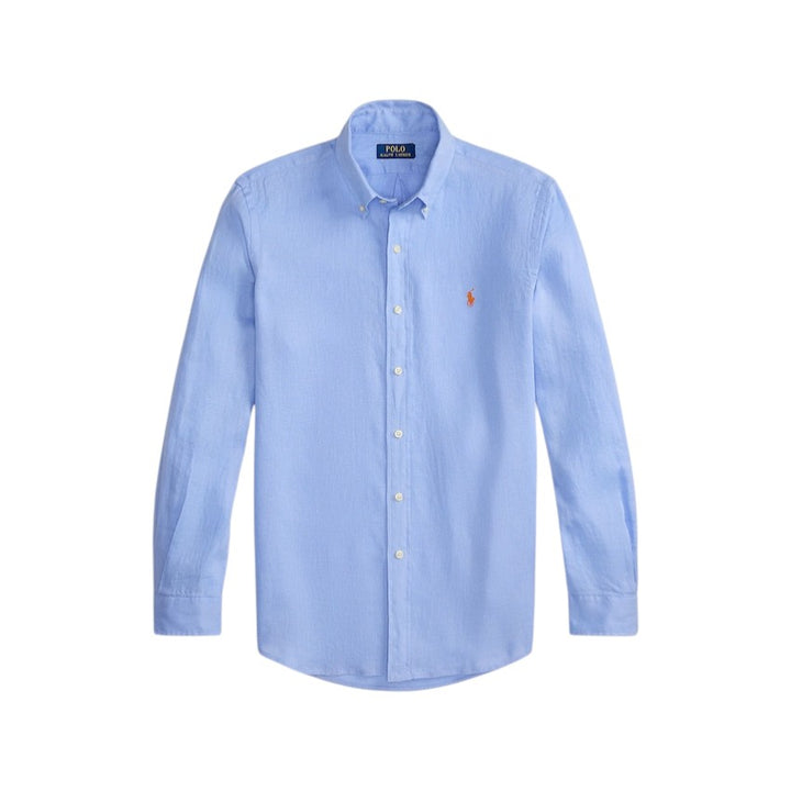 Polo Ralph Lauren Men hemd heren licht blauw linnen Custom slim fit 710966294509