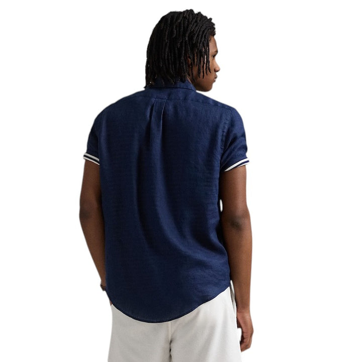 Polo Ralph Lauren Men hemd korte mouwen heren marine Custom fit 710968912001