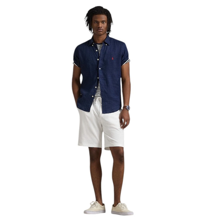 Polo Ralph Lauren Men hemd korte mouwen heren marine Custom fit 710968912001