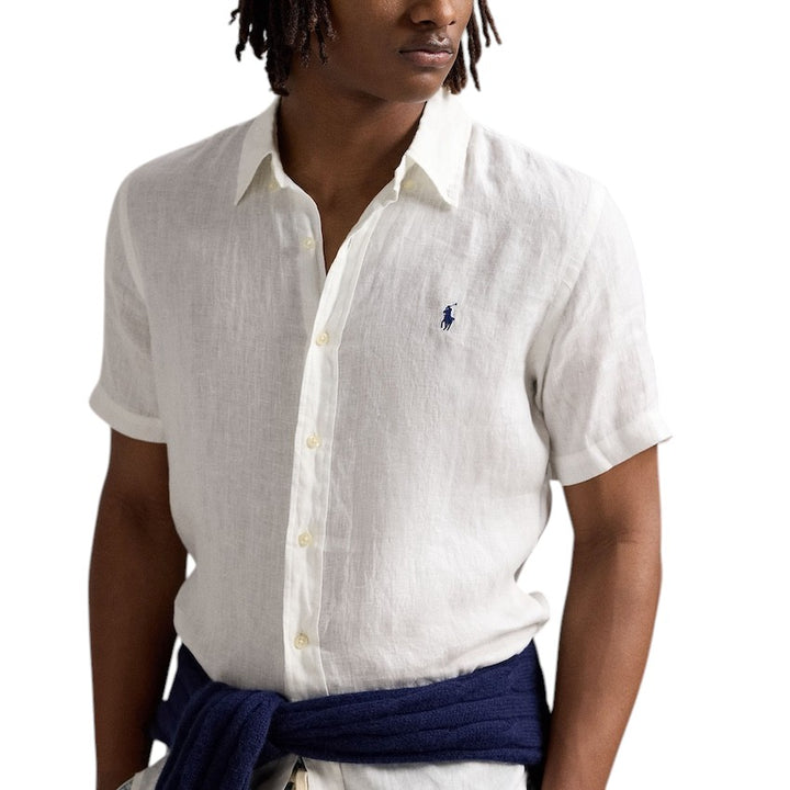 Polo Ralph Lauren Men hemd korte mouwen heren wit Custom fit 710968912008