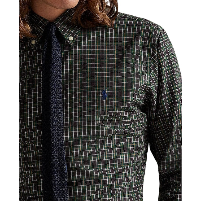 Polo Ralph Lauren Men hemd lange mouwen heren donker groen CUSTOM FIT 710P06020001