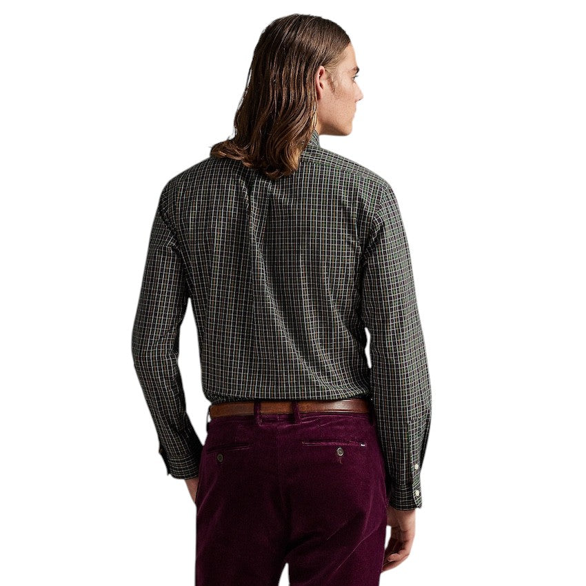 Polo Ralph Lauren Men hemd lange mouwen heren donker groen CUSTOM FIT 710P06020001
