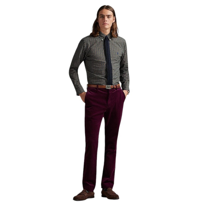 Polo Ralph Lauren Men hemd lange mouwen heren donker groen CUSTOM FIT 710P06020001