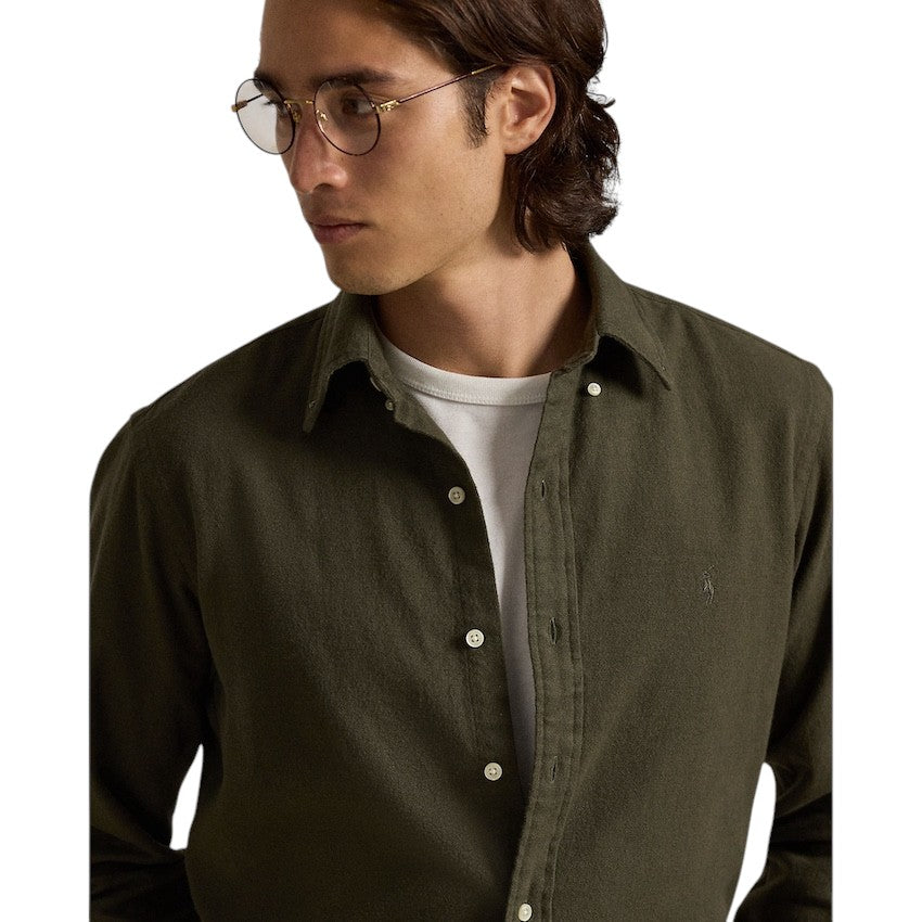 Polo Ralph Lauren Men hemd lange mouwen heren groen custom fit 710922280007