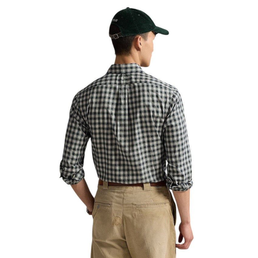 Polo Ralph Lauren Men hemd lange mouwen heren groen custom fit 710953644007