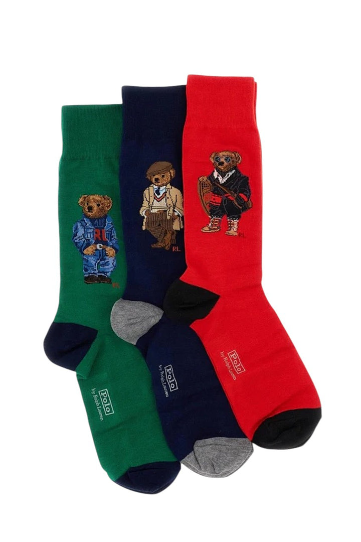 Polo Ralph Lauren Men kousen heren multi bear gift box set 449P04717001