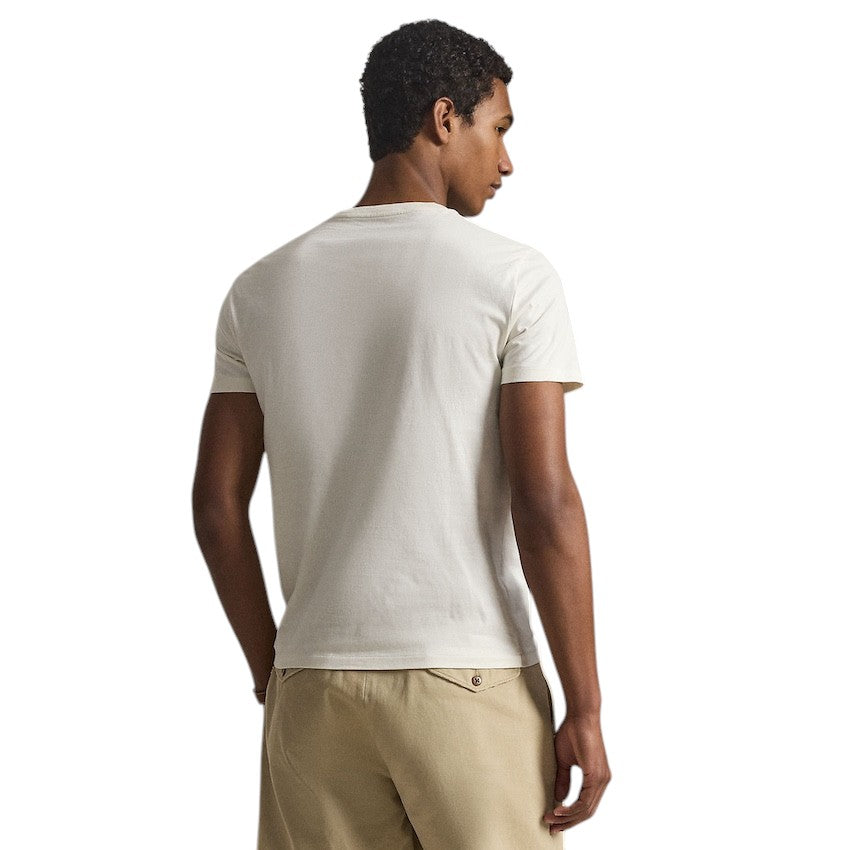 Polo Ralph Lauren Men t-shirt korte mouwen heren cream custom slim fit 710671438350