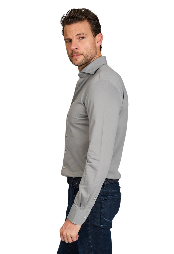 Profuomo hemd lange mouwen heren groen Slim fit PP2H00008A