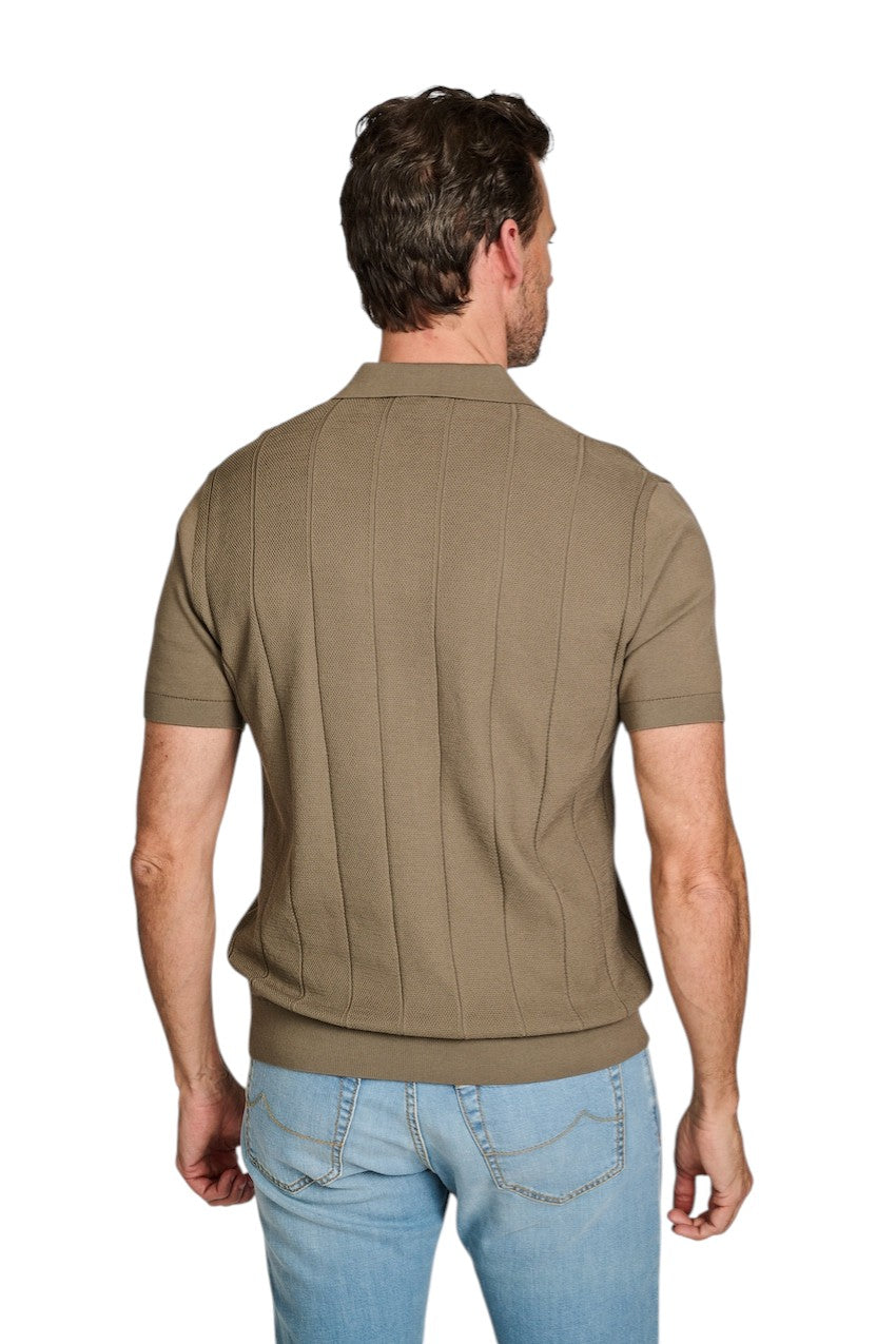 Profuomo polo shirt korte mouwen heren licht bruin PPXD10030C