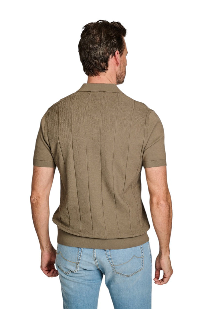 Profuomo polo shirt korte mouwen heren licht bruin PPXD10030C