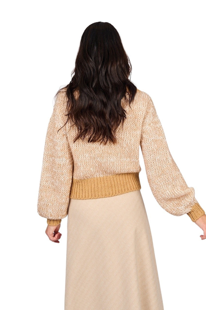 Scapa Flow jersey cuello redondo señoras camello