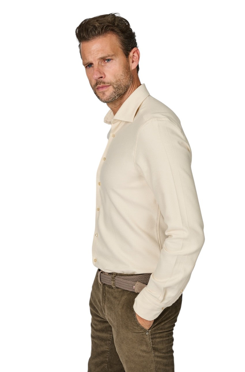 Stenstroms Men hemd lange mouwen heren ecru SLIMLINE 7127119035 050