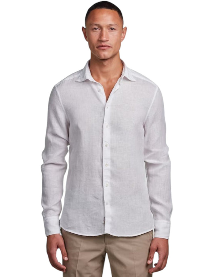 Stenstroms Men hemd lange mouwen heren wit linnen slimline 7747219170 000