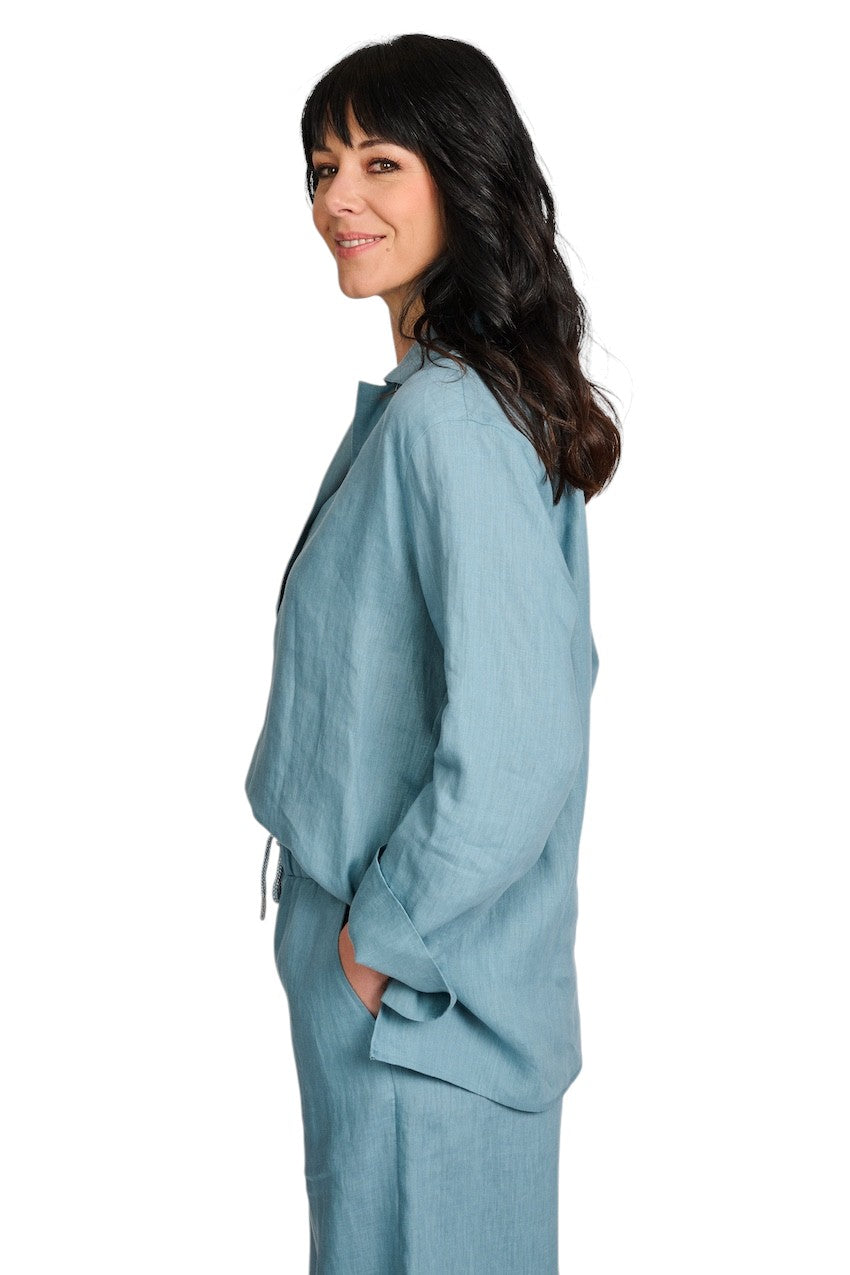 Panicale Cashmere blouse dames petrol D381203P/V 38D12B 0770