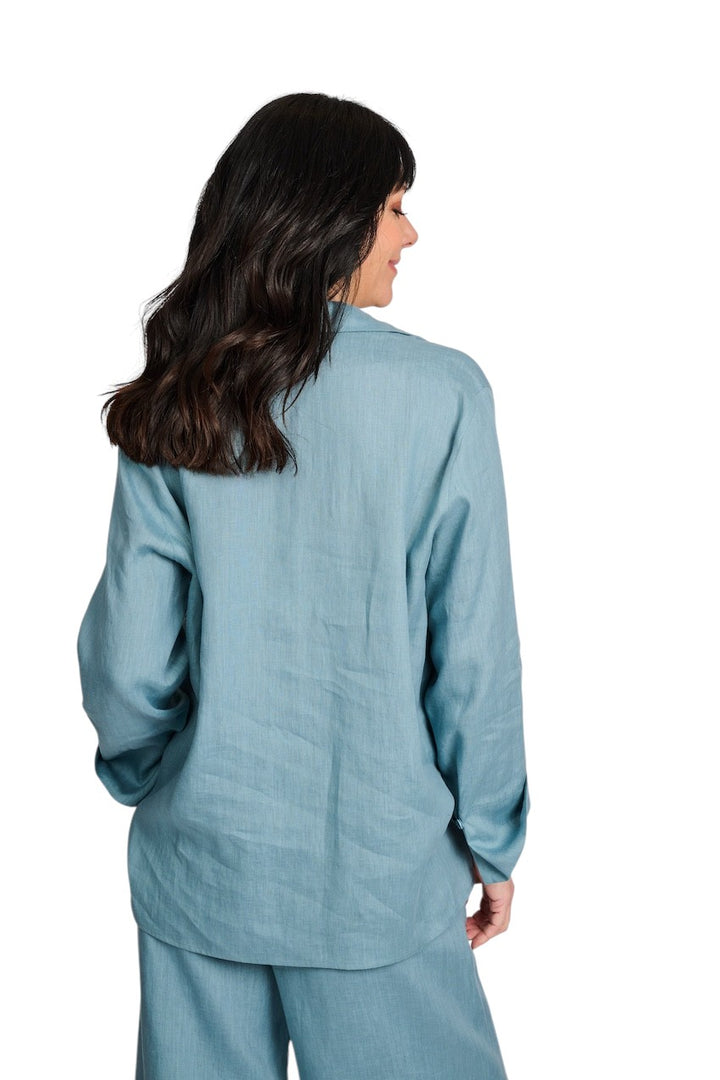 Panicale Cashmere blouse dames petrol D381203P/V 38D12B 0770