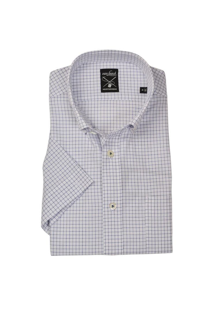 Van Laack Men hemd korte mouwen heren blauw 161648 007 ROY-S-TF