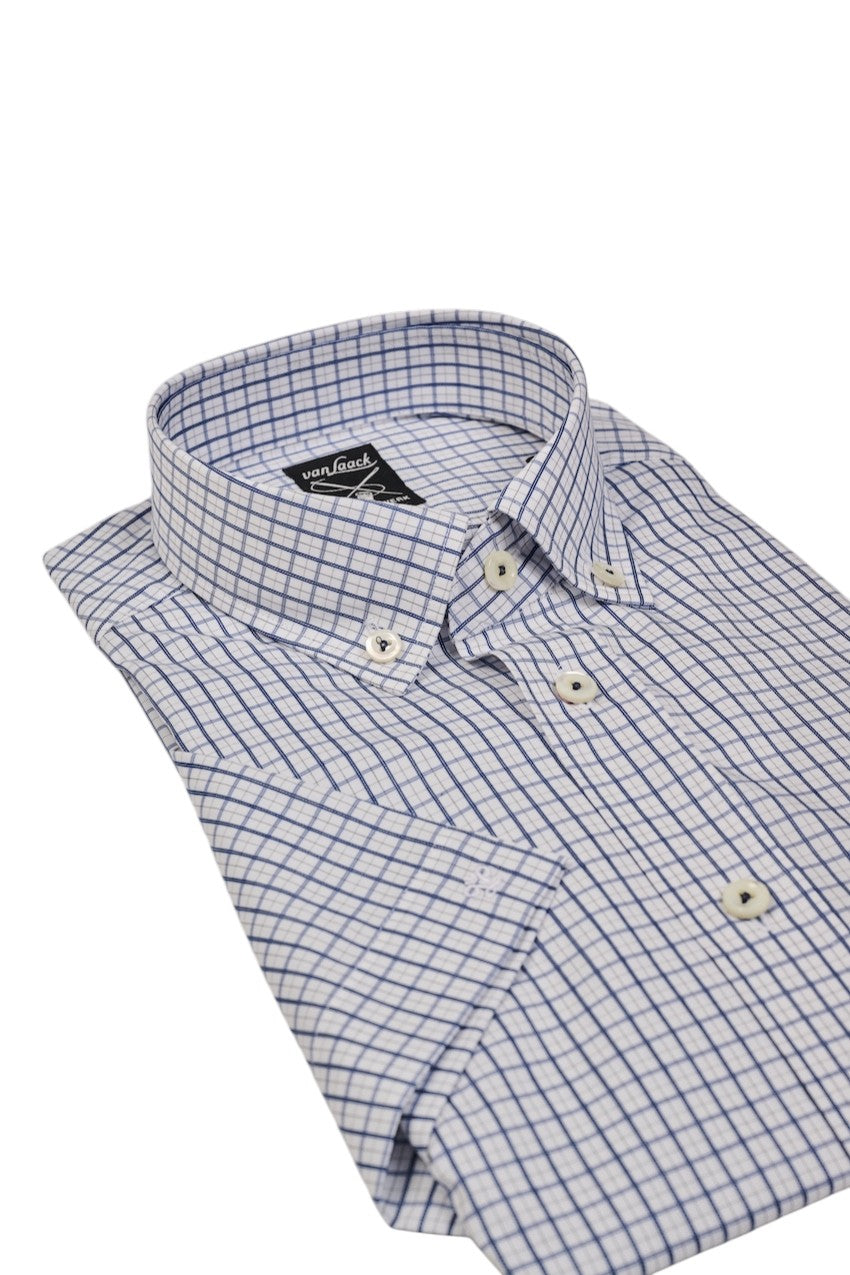 Van Laack Men hemd korte mouwen heren blauw 162041 007 ROY-S-TF